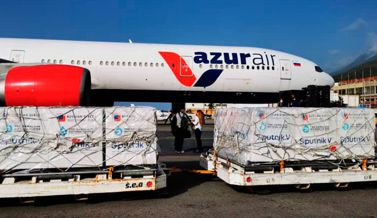 Featured image: A new batch of Sputnik V vaccines arriving to Venezuela from Russia. Photo  courtesy of the Venezuelan Ministry for Health.