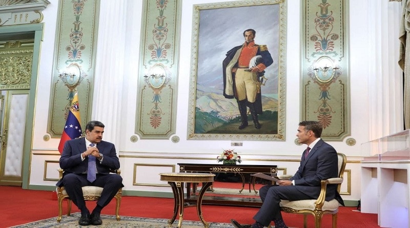 President Maduro interviewed by US news corporation Bloomberg in the Miraflores Palace, Jun 18. Photo courtesy of VTV.