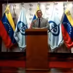 Venezuela's Attorney General Tarek William Saab during the press conference. Photo courtesy of RedRadioVE.