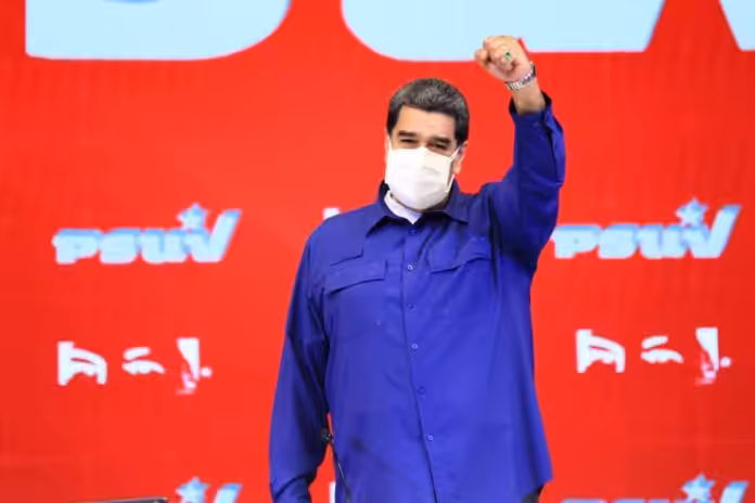 President of Venezuela Nicolas Maduro during a PSUV meeting. Photo courtesy of Prensa Presidencial.