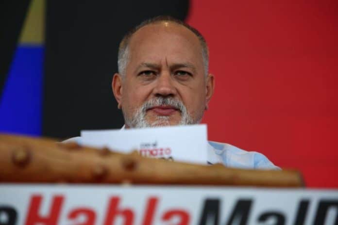 Diosdado Cabello during his TV show Con El Mazo Dando. File photo.