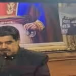 Canadian journalist Arnold AUgust during his online exchange with President Maduro. Photo courtesy of @Arnold_August.