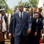 Haiti - Moise leaving museum March 2018