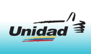 Electoral logo of the Mesa de la Unidad Democratica (Democratic Unity Table) know by its acronym as MUD. File photo.