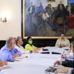 President Maduro chairing his weekly working meeting on COVID-19 fight. Photo courtesy of Ultimas Noticias.