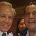 Javier Tarazona (Fundaredes) and Luis Almagro (OAS) in 2017. File photo courtesy of La Nacion Web.