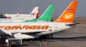 Commercial airlines jets in the Simon Bolivar National Airport. File photo.
