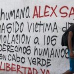 Street painting in Caracas talking about the violations of Alex Saab's human rights by the Cape Verdean government. File photo.