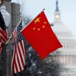 Chinese and US decoration flags on Washington DC. File photo by Hyungwon Kang / Reuters.