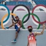 Daniel Dhers (below) and Eddy Alvierez (above) posing next to the Olympic rings. Photo courtesy of RedRadioVE.