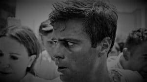 Leopoldo Lopez before being arrested in 2014 after organizing violent demonstration to oust President Maduro. File photo.