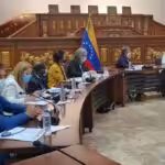 Meeting between the IPU delegation and Venezuelan parliamentarians. Photo courtesy of Telesur.