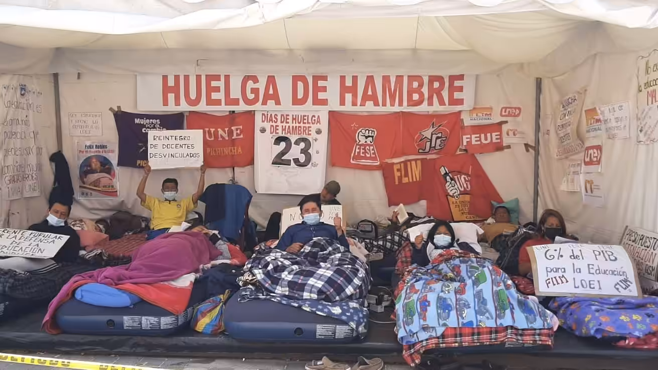 Ecuadorian Teachers’ Hunger Strike Enters Fourth Week