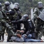 Colombia's police repressing peaceful protesters. File photo courtesy of RedRadioVE.
