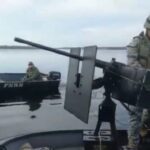 Screenshot of the viral video of the clash between Colombian and Venezuelan authorities.