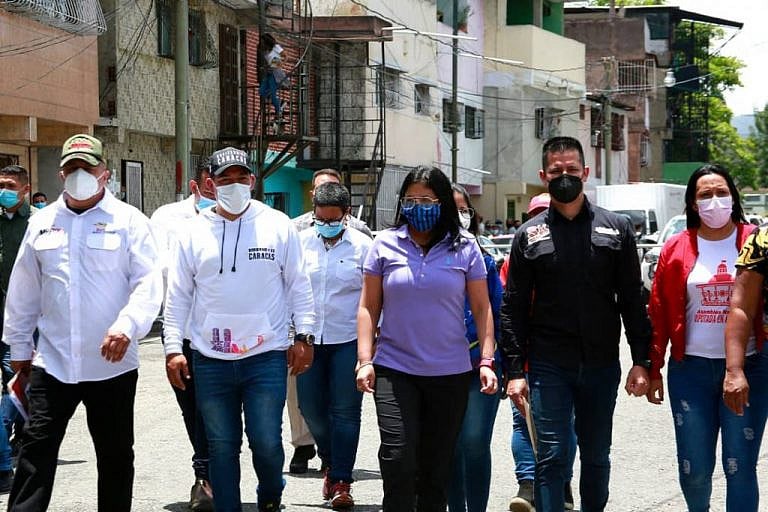 Vice President Delcy Rodriguez at the 23 de Enero neighborhood in Caracas. Photo courtesy of the Office of the Vice President.
