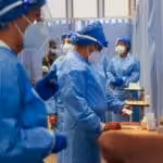 Mass vaccination center in Caracas. Photo courtesy of VTV.