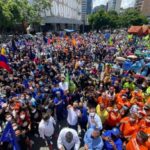 Opposition supporters in a street rally in Caracas. File photo.