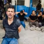Colombian mercenaries captured in Haiti after assassinating Haitian ruler Jovenel Moise. Photo courtesy of Telesur.