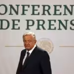 Andres Manuel Lopez Obrador (AMLO) during a press conference. Photo courtesy of AP.