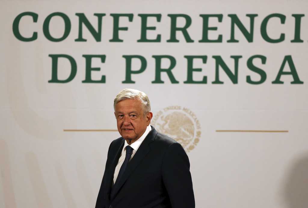 Andres Manuel Lopez Obrador (AMLO) during a press conference. Photo courtesy of AP.