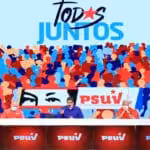 PSUV Wraps Up Internal Campaign to Elect Precandidates for 21N Mega-Elections. PSUV leadership, including President Maduro with the banner designed for the primaries. File photo by Prensa Presidencial.