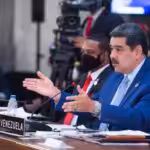President Nicolas Maduro during his speech at the VI CELAC Summit, Mexico city, Saturday, September 18, 2021. Photo courtesy of HispanTV.