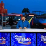 Vice President Delcy Rodriguez, President Nicolad Maduro and Minister of Infrastructure Hipolito Abreu during a TV broadcast. Photo courtesy of Prensa Presidencial.