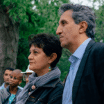 Amir Khadir campaigning with his wife Nima Machouf, who is running in Sep. 20 polls. Photo: Facebook / Amir Khadir