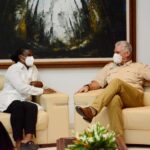 Featured image: Cuban President Miguel Díaz-Canel and Gail Walker from Pastor for Peace. Photo courtesy of ACN.