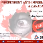 Poster for the Chavista Chronicles from Caracas interview with Aidan Jonah. Photo: Orinoco Tribune.