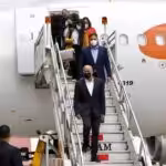 Venezuelan government delegation arriving to Mexico for participate in the second round of the Mexico Talks. Photo courtesy of Twitter / @jorgepsuv .