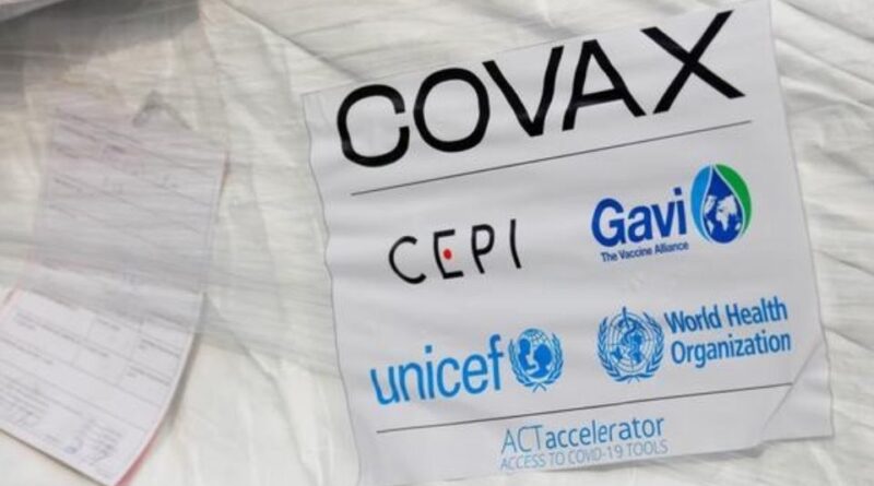 Shipment of anticovid-19 vaccines with a COVAX sticker. File photo.