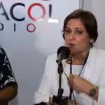 Carmen Elisa Hernández in an interview for Caracol Colombia. File photo courtesy of Twitter / La Tabla @latablablog.