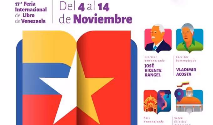 Banner for the 17th edition of the Venezuelan International Book Fair. Photo courtesy of Cenal.