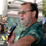 Photo composition with UMWA street actions and Larry Spencer at the center. Image by Orinoco Tribune.