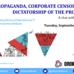 Poster of Zoom event with Rainer Shea organized by OrinocoTribune.com. Photo courtesy of Orinoco Tribune.