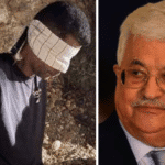 De facto President of the Palestinian Authority, Mahmoud Abbas (left), and Zakaria al-Zubaidi, Palestinian freedom fighter, after his capture by Israeli forces (right).