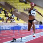 Venezuela's Yulimar Rojas competes in the Women's Triple Jump during the IAAF Diamond League competition on July 9, 2021 in Monaco. (Photo by CLEMENT MAHOUDEAU / AFP).