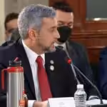 Paraguayan president Mario Abdo speaking at the 6th CELAC summit. File photo.