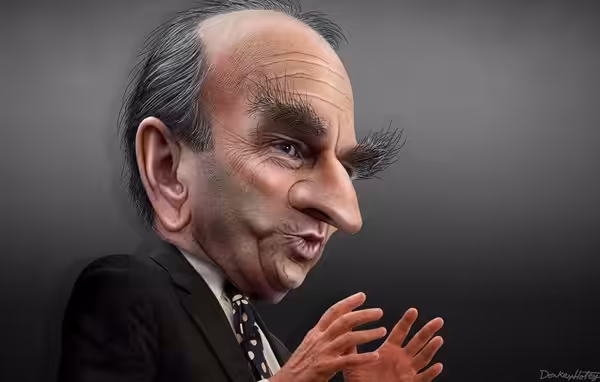 Sketch of Elliott Abrams. Photo courtesy of RedRadioVE.