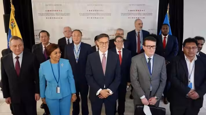 Venezuelan Foreign Minister Félix Plasencia along with other top diplomatic representatives of 18 countries in favor of multilateralism (Photo: Foreign Ministry of Venezuela)
