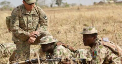 US Army trainers drill Nigerian soldiers in Jaji between Jan. 15 and Feb. 22, 2018.