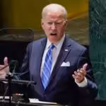 US President Joe Biden addresses the 76th session of the United Nations General Assembly, Tuesday, September 21, 2021, in New York. (AP Photo / Evan Vucci) EVAN VUCCI AP.