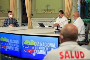 Venezuelan President Nicolas Maduro during a working meeting in the Miraflores Palace, Caracas on Friday, October 8. Photo courtesy of Presidential Press.