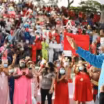 President Nicolas Maduro and his wife and Deputy Cilia Flores during a public event celebration the Indigenous Resistance Day last October 12. Photo courtesy of Prensa Presidencial.