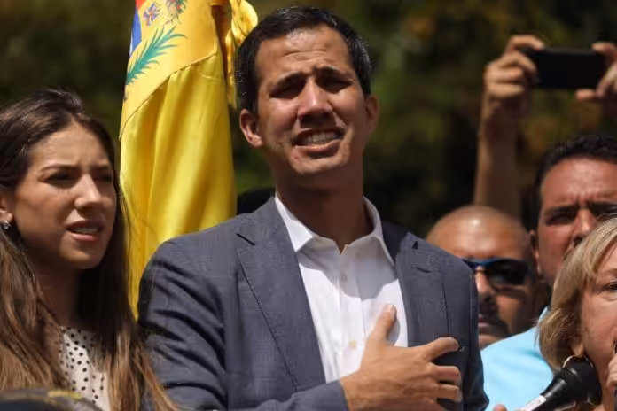 Former deputy Juan Guaido and his wife Fabiana Rosales. File photo.