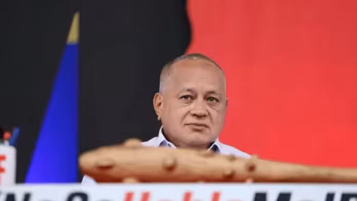 Deputy Diosdado Cabello during his weekly TV show Con el Mazo Dando. Photo by Con el Mazo Dando.