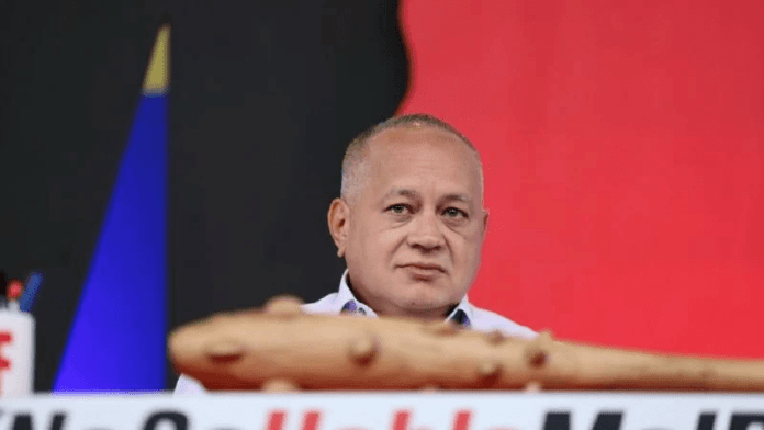 Deputy Diosdado Cabello during his weekly TV show Con el Mazo Dando. Photo by Con el Mazo Dando.