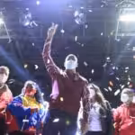 Miranda state PSUV reelected candidate for governor, Hector Rodriguez celebrating his victory. Photo by RedRadioVE.